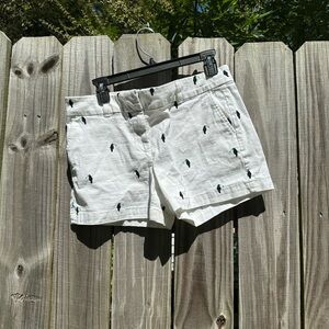 Loft White Patterned Women's Shorts